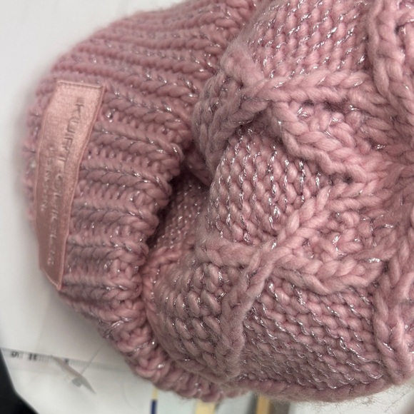 Kurt Geiger Sparkling Pink Knit Hat main image 4